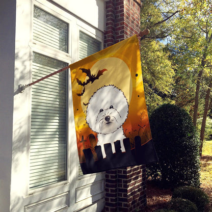 Caroline's Treasures BB1775CHF Halloween Bichon Frise Canvas House Size Flag, Multicolor, Large