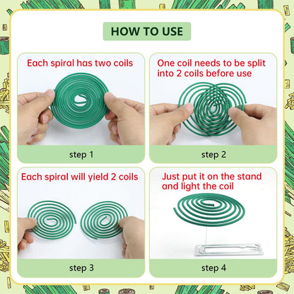 SCENTORINI Citronella Incense, Citronella Coils with Coil Holder, 48 Pcs, Suitable for Summer Home Outdoor Use, Pool Side, Patio, Porches, Courtyards, Farms, Garden Planting Area 🍁 All In One Marketplace Canada