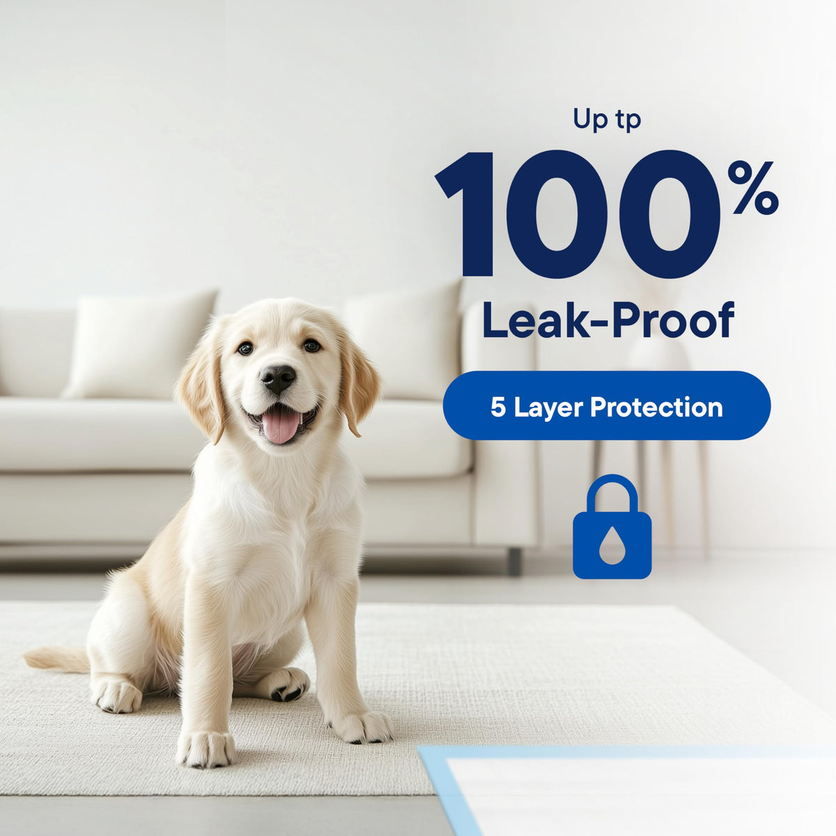 Puppy Pads Pet Pee Pads for Dogs & Puppy Training - 100 Count - Potty Pads for Dogs 22" x 22" Leak-Proof Dog Pee Pads - Quick-Dry Surface - Heavy Duty Absorbent Disposable Dog Wee Pad Bulk Pack 🍁 All In One Marketplace Canada