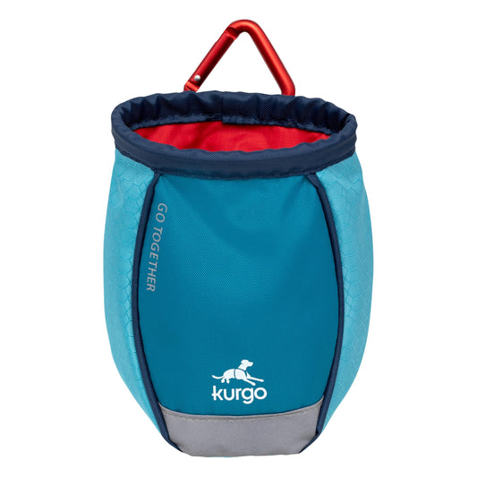 Kurgo Dog Training Treat Pouch Bag, Treat Bags for Dogs, Portable Pet Pocket Waist Clip Bag, Reflective Snack Bag for Pets, Includes Clip and Carabiner, Go Stuff-it Bag, Coastal Blue 🍁 All In One Marketplace Canada