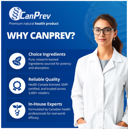 CanPrev Calcium Malate Bis-Glycinate Supplement, 120 Capsules 120-Day Supply - Therapeutic 200mg Elemental - Ideal for Healthy Bones, Teeth, Muscle Cramps and Promote Relaxation - Vegan and Non-GMO 🍁 All In One Marketplace Canada