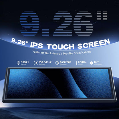 9.26" Carplay Screen for Car, Wireless Portable Car Play Screen for Apple CarPlay & Android Auto, OTA Updates, Backup Camera, Bluetooth 5.0, Mirror Link, Voice Control, GPS Navigation, FM 🍁 All In One Marketplace Canada
