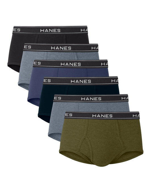 Hanes Men's Plus-Size 6-Pack Freshiq Exposed Waistband Mid-Rise Brief, Dyed Underwear, - Assorted Briefs, Assorted, XX-Large US 🍁 All In One Marketplace Canada