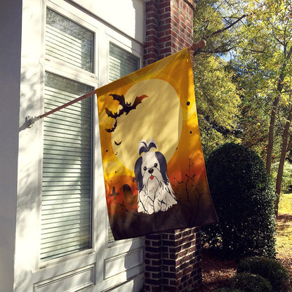 Caroline's Treasures BB4354CHF Halloween Shih Tzu Black White Flag Canvas House Size, Large, Multicolor