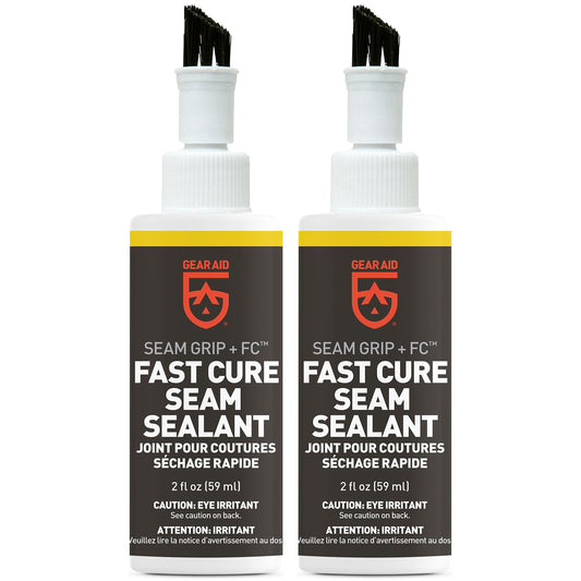 GEAR AID Seam Grip FC Fast Cure Sealant for Sealing Seams on Tents, Rainflies, Shelters, Awnings, Tarps and Pop-ups Made of Nylon, Vinyl, Clear, 2 fl oz, 2 Pack 🍁 All In One Marketplace Canada