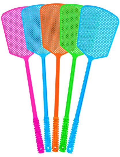 Fly Swatter,5 Pack Plastic Heavy Duty Manual Fly Killer, Long Handle Flyswatter, Large Bug Swatters That Work for Indoor and Outdoor 🍁 All In One Marketplace Canada