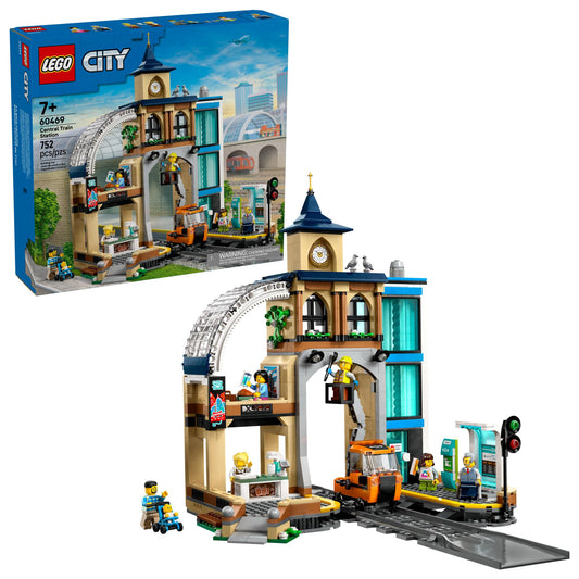 LEGO City Central Train Station Building Toy - Multi-Level Pretend Play Set for Boys & Girls, Ages 7+ - Building Blocks for Kids - Gift Idea for Birthdays - 60469 🍁 All In One Marketplace Canada