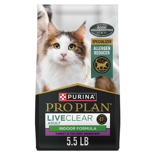 Purina Pro Plan Dry Cat Food, Specialized LiveClear Indoor Turkey & Rice - 2.49 kg Bag (1 Pack) 🍁 All In One Marketplace Canada