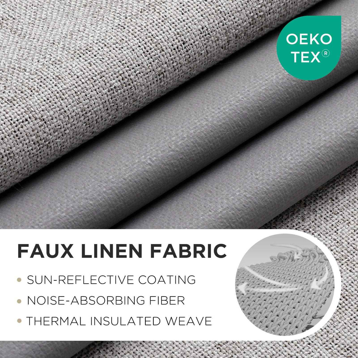 Joydeco 100% Blackout Curtains 2 Panels for Living Room - Linen Black Out Curtains 84 Inch Long Room Darkening Opaque Curtains for Bedroom, Thermal Insulated Drapes Privacy Protection 2 Panels Set 🍁 All In One Marketplace Canada