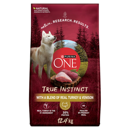 Purina ONE True Instinct High Protein Dry Dog Food, Turkey & Venison - 12.4 kg Bag (1 Pack) 🍁 All In One Marketplace Canada