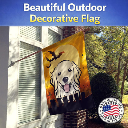 Caroline's Treasures BB1763CHF Halloween Golden Retriever Canvas House Size Flag, Multicolor, Large