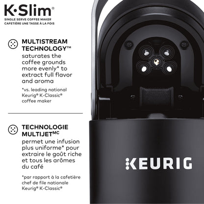 Keurig K-Slim Single Serve K-Cup Pod Coffee Maker, Featuring Simple Push Button Controls And MultiStream Technology, Black 🍁 All In One Marketplace Canada
