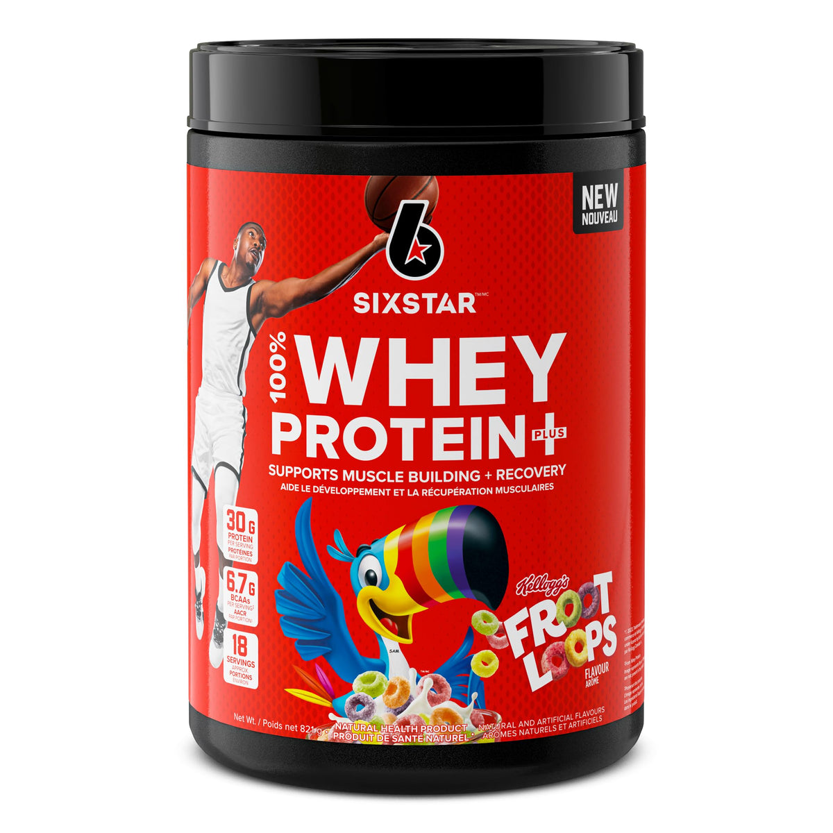 Six Star Whey Protein Powder Plus - Kellogg’s Froot Loopss, 18 Servings 🍁 All In One Marketplace Canada