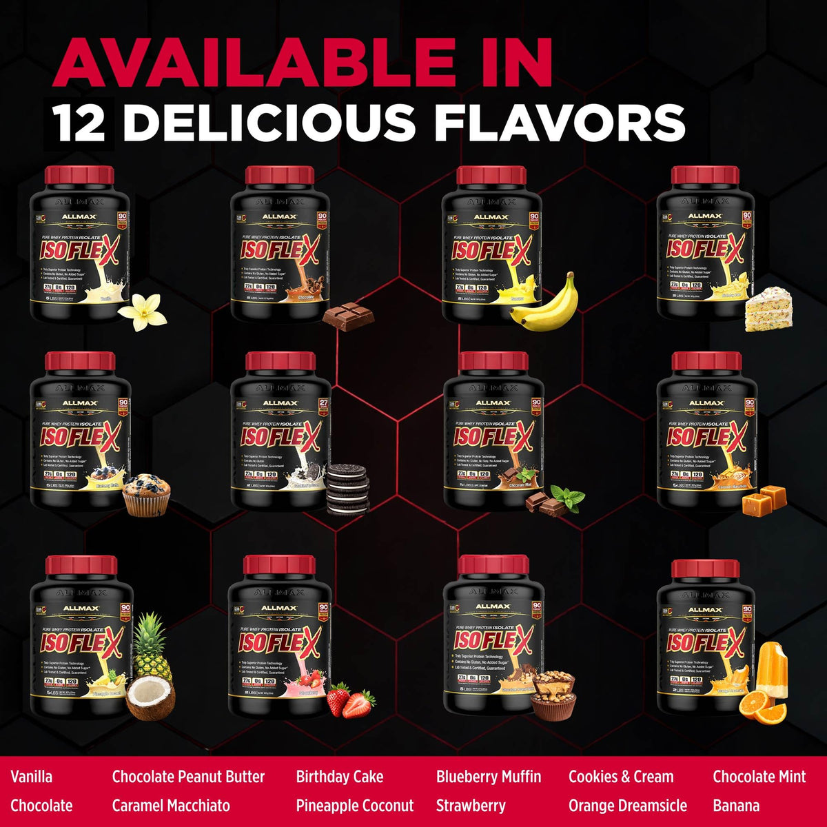 ALLMAX ISOFLEX Whey Protein Isolate, Vanilla, 2 lb 🍁 All In One Marketplace Canada
