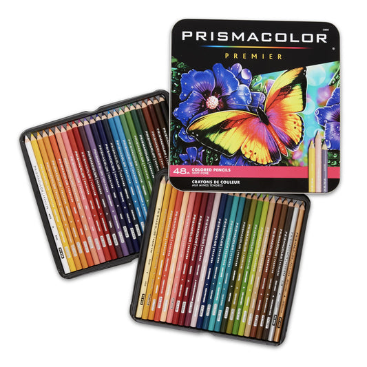 Prismacolor Premier Coloured Pencils, Soft Core Pencils for Adult Colouring Books, Drawing and Sketching, Assorted, 48 Count 🍁 All In One Marketplace Canada