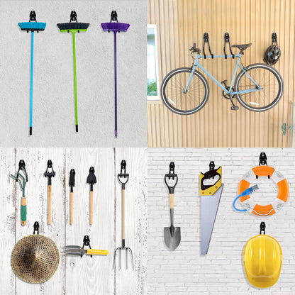 Garage Hooks Heavy Duty Utility Steel with Anti-Slip Coating Wall Mount Storage Organizer for Hanging Power and Garden Tools, Ladders, Hose, Bikes, Ropes, Bulk Items, and More (12 Pack Orange) 🍁 All In One Marketplace Canada
