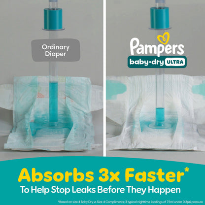 Pampers Baby Dry Ultra Diapers, Size 6 (23-44 lbs), 124 Count, Absorbent Disposable Diapers 🍁 All In One Marketplace Canada