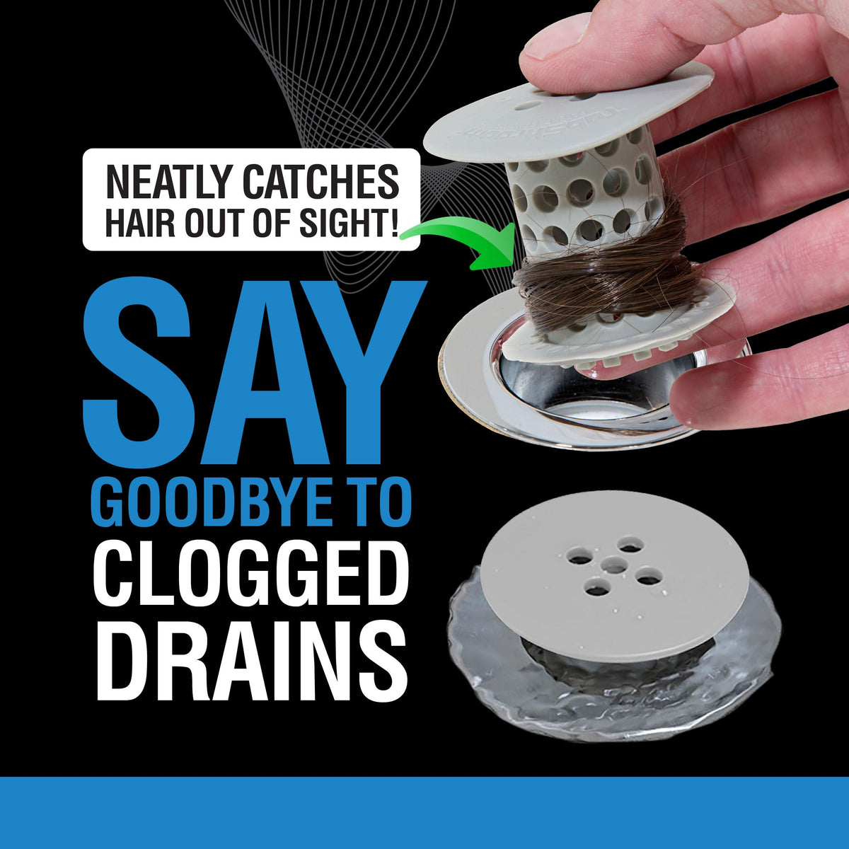 TubShroom Tub Hair Catcher Drain Protector, Fits 1.5 inch-1.75 inch, Gray 🍁 All In One Marketplace Canada