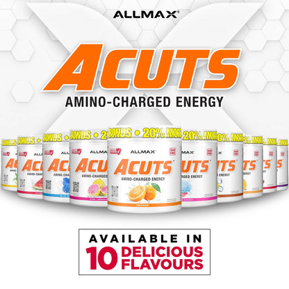 ALLMAX ACUTS Amino Energy Powder with Amino Acids Supplement, Goji Berry, 36 Servings, Caffeine, Green Coffee Extract, 2000 mg Taurine, L-Carnitine, Sugar Free, Gluten & Dye Free, Amino Acid Drink 🍁 All In One Marketplace Canada