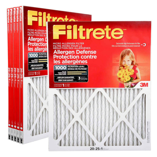 Filtrete 20x25x1 Furnace Filter, MPR 1000, MERV 11, Clean Living Basic Dust 3-Month Pleated 1-Inch Air Filters, 6 Filters 🍁 All In One Marketplace Canada