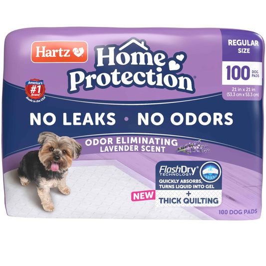 Hartz Home Protection Lavender Scented Dog Pads, 100 Count, Super Absorbent & Won't Leak, Odor Eliminating 🍁 All In One Marketplace Canada