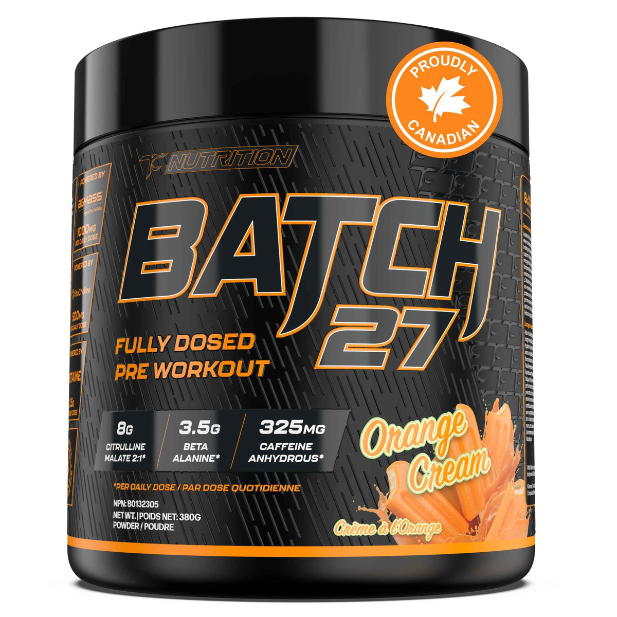Batch 27 Pre Workout Powder - Nitric Oxide Booster & Preworkout for Men and Women w/Citrulline, Beta Alanine, Caffeine for Enhanced Energy, Endurance, & Reduced Fatigue - 40 Servings, Orange Cream 🍁 All In One Marketplace Canada