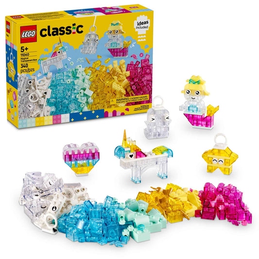 LEGO Classic Magical Transparent Box - Preschool Learning Toy for Boys and Girls, Ages 5+ - Birthday Gift for Kids - Beginner Construction Set - Colorful Building Bricks Toy - 11040 🍁 All In One Marketplace Canada