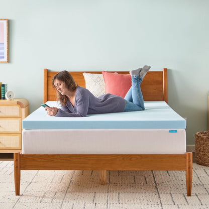 Linenspa 3 Inch Memory Foam Mattress Topper, Gel Infused Twin Mattress Topper, CertiPUR-US Certified 🍁 All In One Marketplace Canada