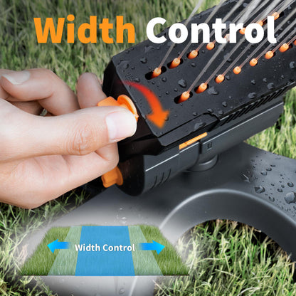 Diivoo Mini Turbo Oscillating Sprinkler, Garden Sprinkler with Large Base, Water Sprinkler for Yard, Adjustable Width, Range and Flow Rate, 16 Nozzles, Grey 🍁 All In One Marketplace Canada