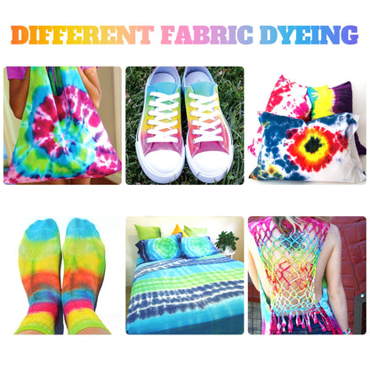 Tie Dye Kit, Tie Dye Set for Kids, 12 Vibrant Colors Pre-Filled Tye Dye Bottles, Non Toxic Permanent Fabric Dye Art Set, Easy DIY Fabric Art - Create Fun 🍁 All In One Marketplace Canada
