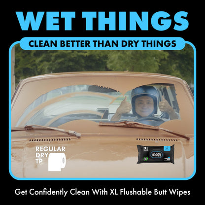 DUDE Wipes Flushable Wet Wipes Dispenser (3 Packs 48 Wipes), Unscented Wet Wipes with Vitamin-E & Aloe for at-Home Use, Septic and Sewer Safe 🍁 All In One Marketplace Canada