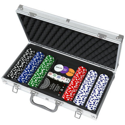 Cardinal Classics, 300-Piece Poker Set with Aluminum Carrying Case & Professional 11.5g Chips Plus 5 Poker Dice, for Adults and Kids Ages 10 and up 🍁 All In One Marketplace Canada