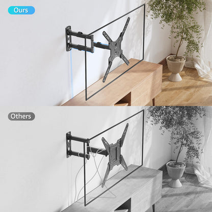 MOUNTUP TV Wall Mounts for Most 26-60 Inches TVs, Full Motion TV Bracket with Swivel and Extension, Articulating Arms, Tilt, Leveling, Single Stud Design, Max VESA 400x400mm up to 77lbs, MU0009 🍁 All In One Marketplace Canada