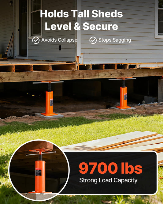 VEVOR House Floor Jacks, 2 Pack, 12"-16" Height Range, 9700 lbs Max Load Capacity Per Unit, Adjustable Support Beam Basement Jack Post Pole for Leveling, Steel Telescoping Jack for Temporary Support 🍁 All In One Marketplace Canada