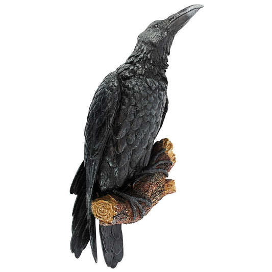 Design Toscano The Raven's Perch Halloween Gothic Decor Wall Sculpture, 46 cm, Polyresin, Full Color