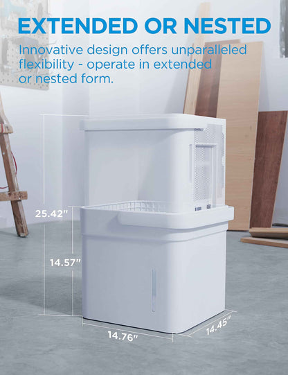 Midea Cube 20 Pint Dehumidifier for Basement and Rooms at Home for up to 1,500 Sq. Ft., Smart Control, Works with Alexa (White), Drain Hose Included, ENERGY STAR 2025 🍁 All In One Marketplace Canada