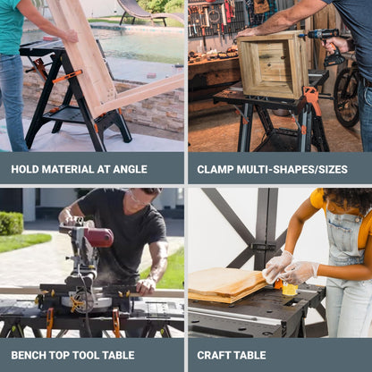 WORX WX051 Pegasus Folding Work Table with Quick Clamps 🍁 All In One Marketplace Canada