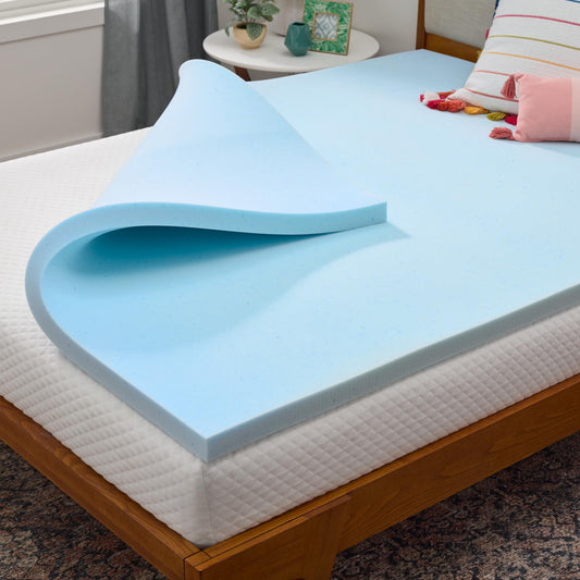 Linenspa 2 Inch Memory Foam Mattress Topper, Gel Infused Twin Mattress Topper, CertiPUR-US Certified ,Topper Only 🍁 All In One Marketplace Canada