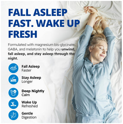 CanPrev Magnesium Bisglycinate Chelated + GABA & Melatonin, 120 Veg Caps, 120-Day Supply, Supports Restful Night, Muscle Function, Promote Relaxation & Balanced Sleep-Wake Cycle, Vegan, No GMO, Gluten 🍁 All In One Marketplace Canada