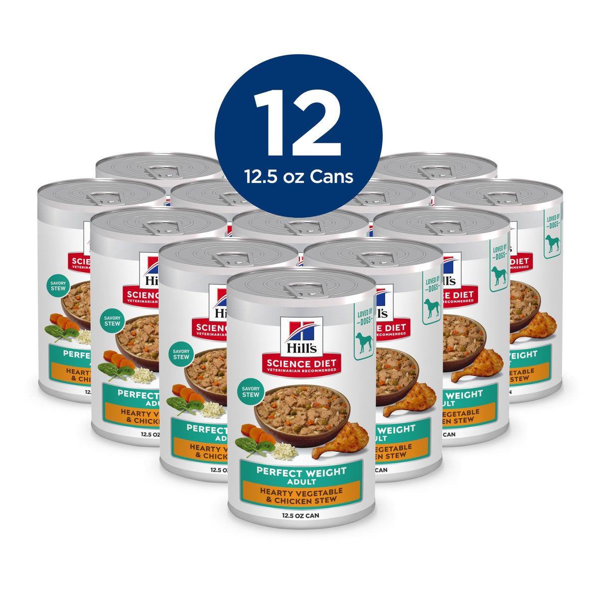 Hill's Science Diet Adult Perfect Weight Canned Dog Food, Hearty Vegetable & Chicken Stew 12 x 354 g Can 🍁 All In One Marketplace Canada