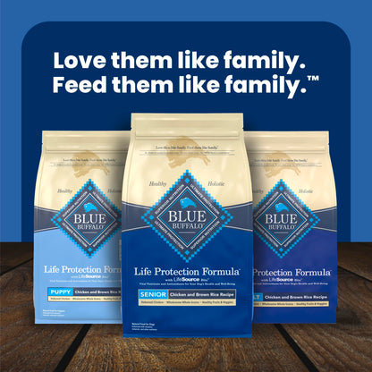 Blue Buffalo Life Protection Formula Chicken & Brown Rice Senior Dry Dog Food, Supports Immunity with Antioxidant-Rich LifeSource Bits, Promotes Healthy Muscle Development, Skin & Coat, 11.7kg/26lbs 🍁 All In One Marketplace Canada