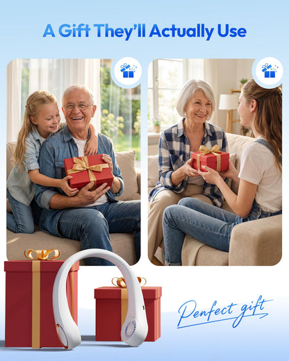 Gaiatop Portable Neck Fan Rechargeable, Hands-Free Cooling, 23.5hrs Runtime, Battery Powered Personal Fan Ventilateur de Cou, Summer Outdoor Travel Essentials, Birthday Gifts for Women Men Dad 🍁 All In One Marketplace Canada