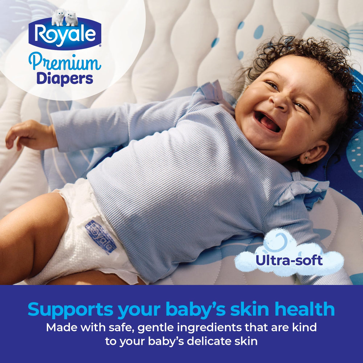 Royale Premium Diapers, Size 5 (27+ lb), 135 Count, Disposable Baby Diapers (Packaging may vary) 🍁 All In One Marketplace Canada