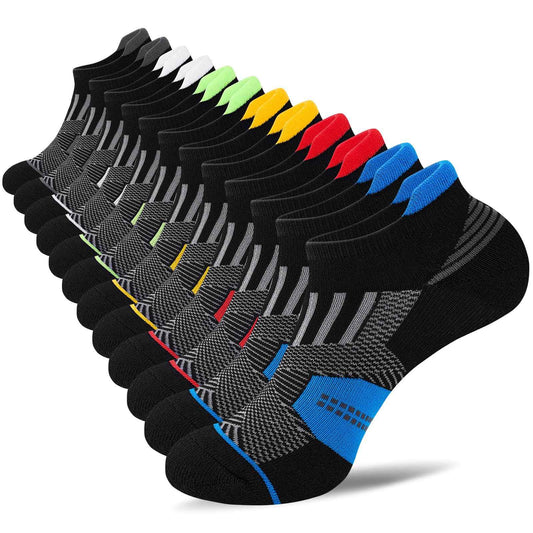 Niorasen Mens Low Cut Ankle Socks, Moisture Wicking Cotton Casual Short Socks, Breathable ＆ Comfy, 6 Pairs, Multicolor, 9-12 🍁 All In One Marketplace Canada