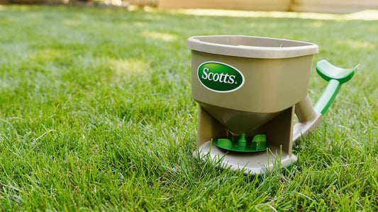 Scotts Whirl Hand Held Spreader - Great for Small Areas - Spreads Grass Seed, Fertilizer, Ice melt - Portable & Easy to Use 🍁 All In One Marketplace Canada