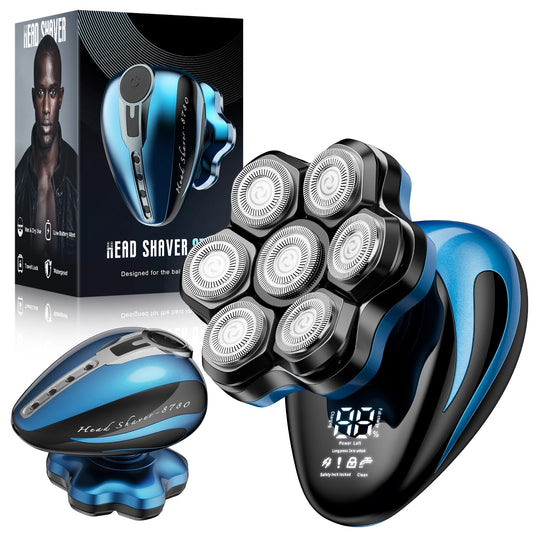Xcdgiogw 𝟕𝐃 𝐄𝐥𝐞𝐜𝐭𝐫𝐢𝐜 𝐇𝐞𝐚𝐝 𝐒𝐡𝐚𝐯𝐞𝐫: Head Shavers for Bald Men - Waterproof Wet Dry Razor for Men Daily - Smart LED Display, 90-Min Runtime & Type-C - 𝐂𝐥𝐚𝐬𝐬𝐢𝐜 𝐌𝐨𝐭𝐨𝐫𝐜𝐲𝐜𝐥𝐞 𝐒𝐭𝐲𝐥𝐞 🍁 All In One Marketplace Canada