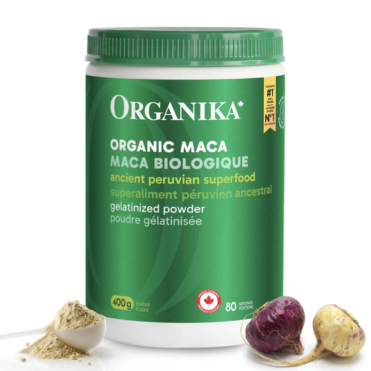 Organika Maca Certified Organic Powder- Gelatinized for High Bioavialability, Hormone Balance, Adaptogen to Help with Stress and Energy- 400g 🍁 All In One Marketplace Canada
