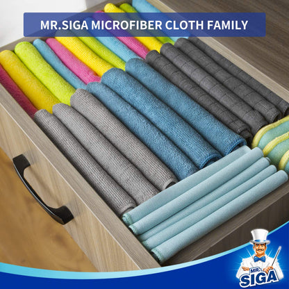 MR.SIGA Microfiber Cleaning Cloth,Pack of 12,Size:12.6" x 12.6" 🍁 All In One Marketplace Canada
