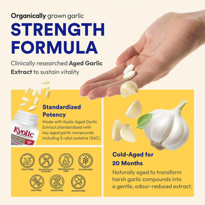 Kyolic Odourless Aged Garlic Extract - 90 Tablets Extra Strength 1000mg - Cardiovascular Supplement - Kyolic Cardiovascular Health -Garlic Extract Supplement - 90 Day-Supply 🍁 All In One Marketplace Canada