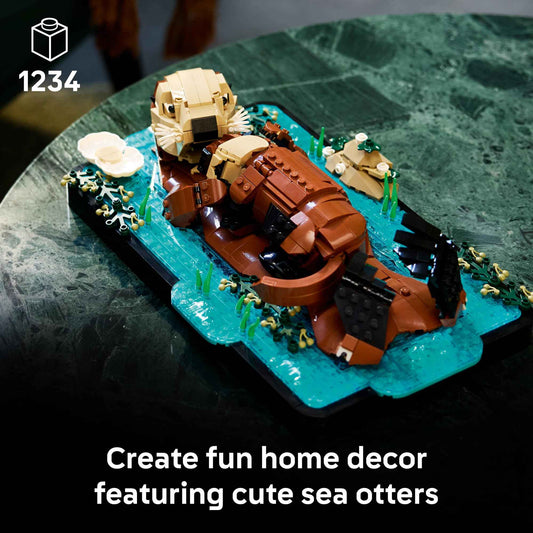 LEGO Ideas Floating Sea Otters Building Sets for Adults - Room or Office Decor for Women & Men, Ages 18+ - Gift Ideas for Birthday - 21366 🍁 All In One Marketplace Canada